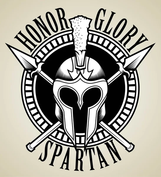 SPARTAN VECTOR WITH HELMETSHIELD AND SPEAR Royalty Free Stock Illustrations