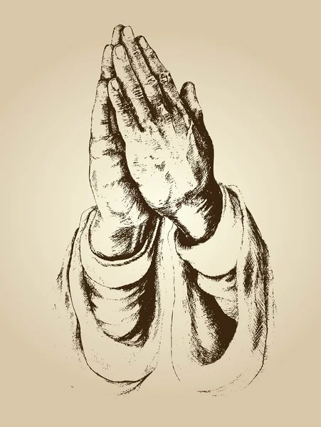 Illustration vector of praying hands and faith Vector Graphics