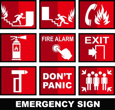 EMERGENCY SIGN clipart
