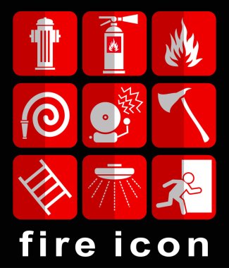 fire icon and symbol clipart
