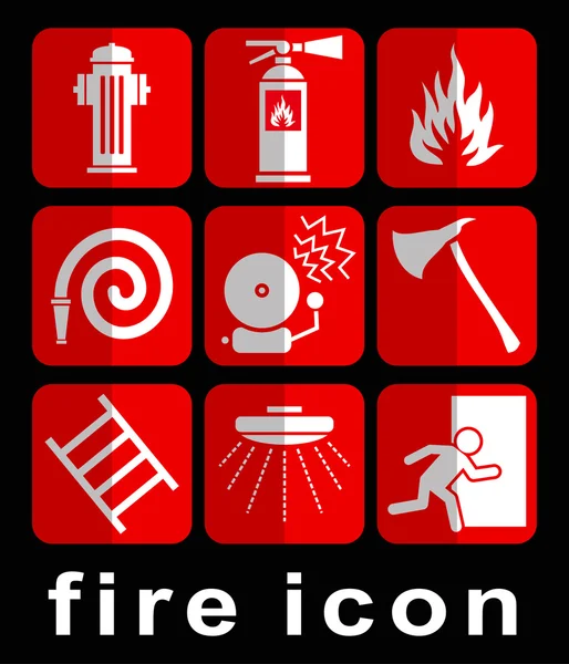 Fire icon and symbol Royalty Free Stock Illustrations