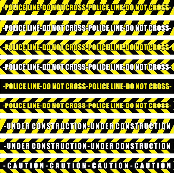 Police line label — Stock Vector