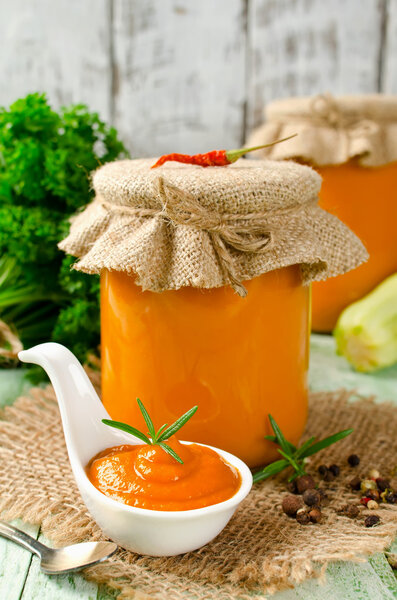 Homemade squash caviar