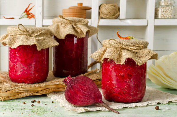 Salad with cabbage and beets