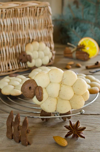 Almond biscuits Lamb with spices — Stock Photo, Image