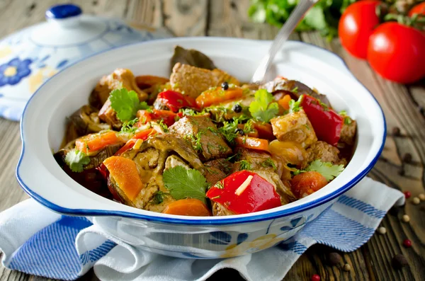 Rinderragout mit Gemüse — Stockfoto