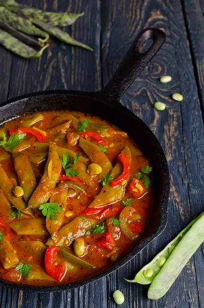 Guisado de legumes com feijão — Fotografia de Stock