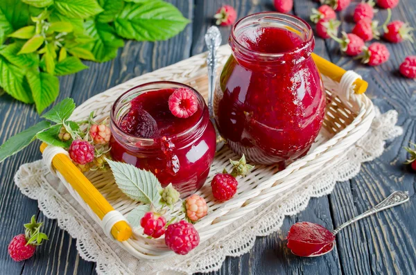 Raspberry jam — Stock Photo, Image