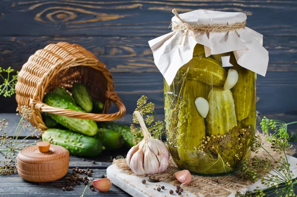 Pickled cucumbers — Stock Photo, Image