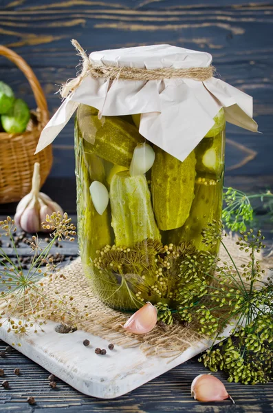 Pickled cucumbers — Stock Photo, Image