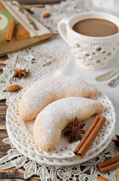Christmas homemade sugar cookies Crescent — Stock Photo, Image