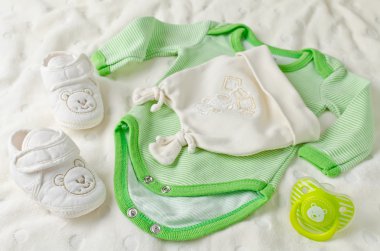Baby clothes for newborn clipart