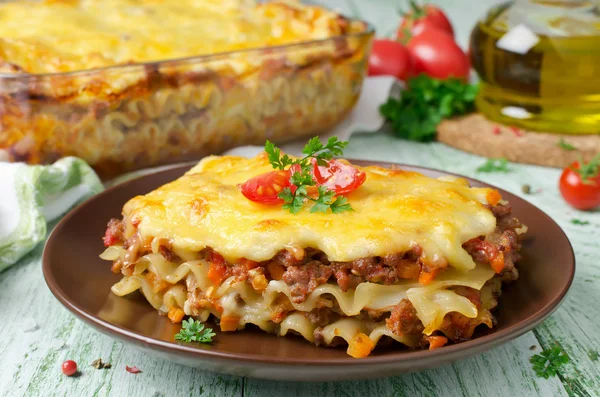 Hagyományos olasz lasagna — Stock Fotó