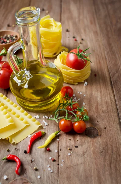 Pasta and fresh tomatoes Stock Image
