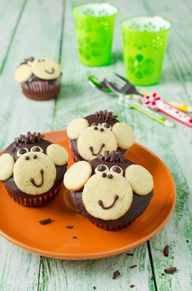 Chocolate muffins Monkey — Stock Photo, Image