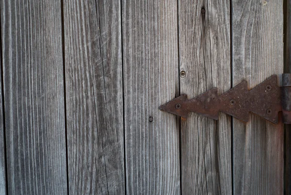 Fondo de tablón de madera gris con revestimiento decorativo oxidado — Foto de Stock