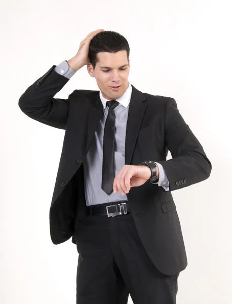 Businessman and watch — Stock Photo, Image