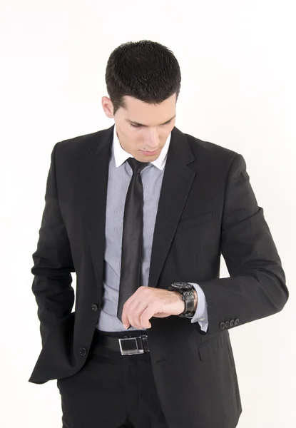 Homme d'affaires et montre — Photo