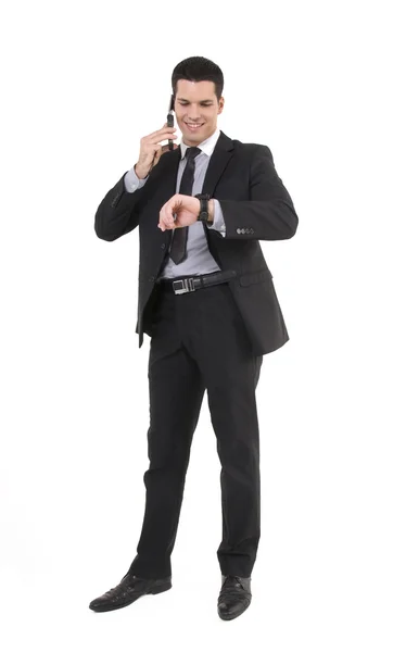 Hombre de negocios con teléfono móvil —  Fotos de Stock