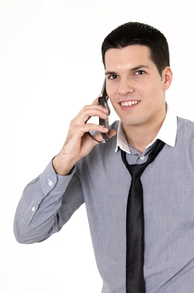 Homme d'affaires avec téléphone cellulaire — Photo