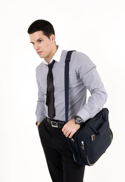 Homme d'affaires avec valise — Photo