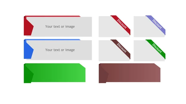 Angoli volumetrici per il sito e sconti — Vettoriale Stock