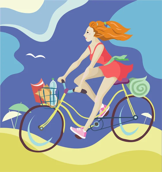 Bicycle Ride — Stock Vector