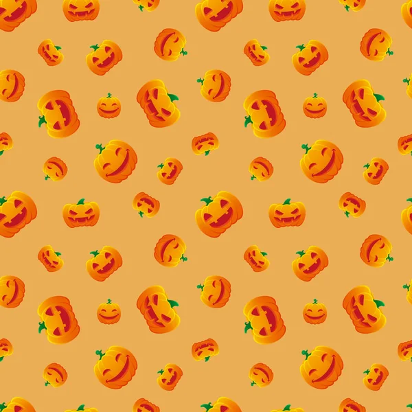 Modèle Halloween Jack Lanterne Citrouille Sourire Angry Vector Design Illustration — Image vectorielle
