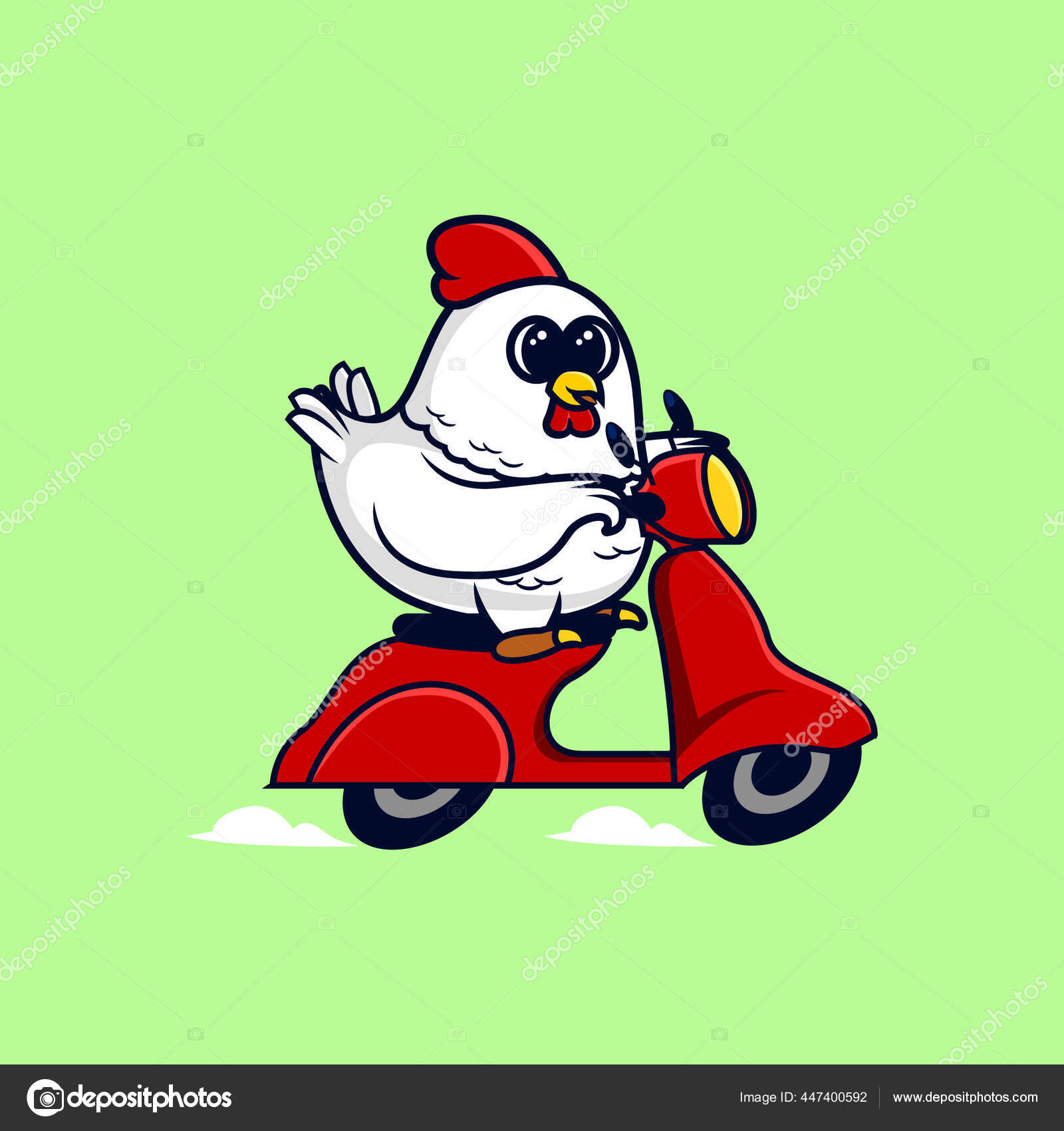 Premium Vector  Moped sticker vector illustration in flat style