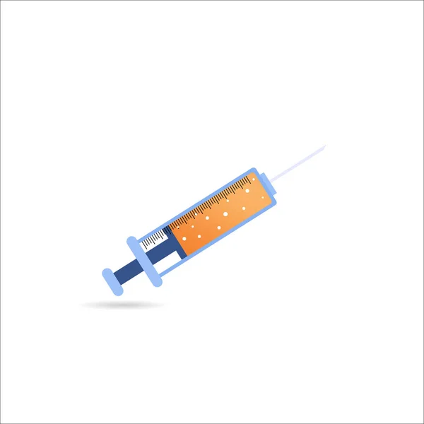 Injections Santé Icône Vaccin Style Plat Design Coloré Illustration Vectorielle — Image vectorielle
