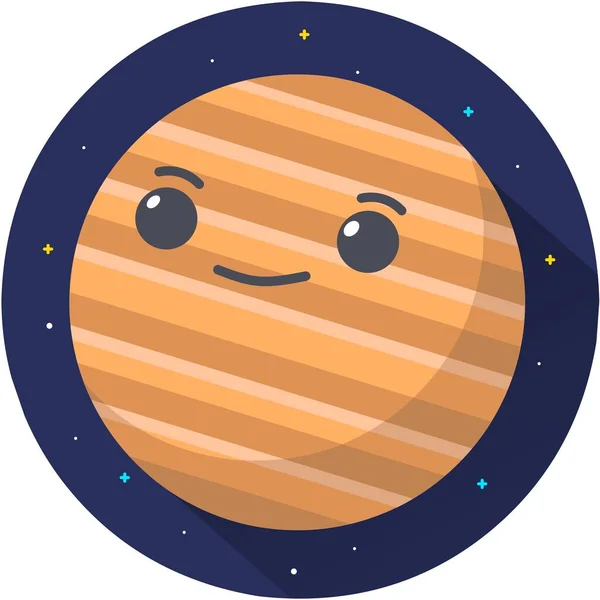 Jupiter Planet Vector Icon Illustration Icoana Planetei Ilustrație Grafică Vectorială — Vector de stoc