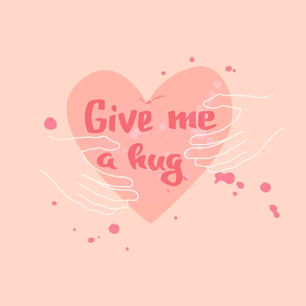 Sarıl bana! Pembe Elli Mektup. Kartlar, Uluslararası Sarılma Günü ve Sevgililer Günü için Selamlar. Hoş Hisse Resimleri