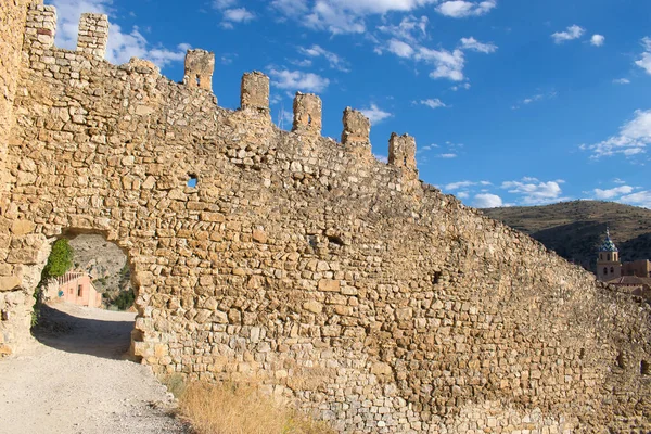 Opening in the medieval wall of Albarracin, Teruel