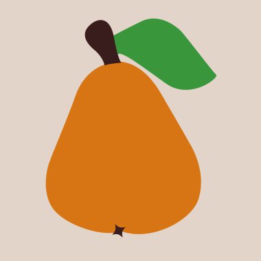 orrange parlak armut simgesi