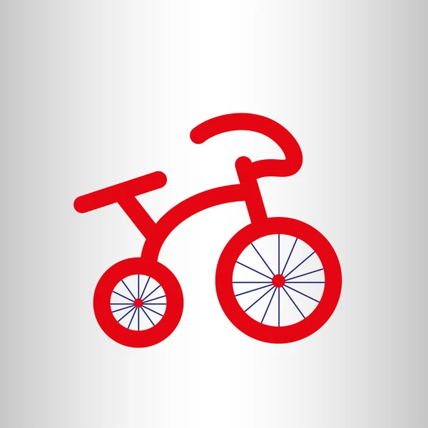 Kırmızı retro Bisiklet simgesi