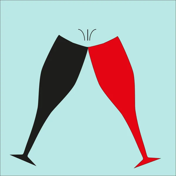 İki Şarap kadehi çene çene