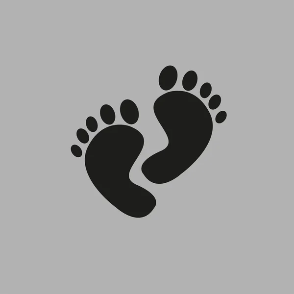 gri arka plan üzerinde siyah ayak izi