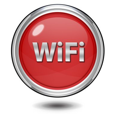 beyaz zemin üzerinde WiFi dairesel simgesi