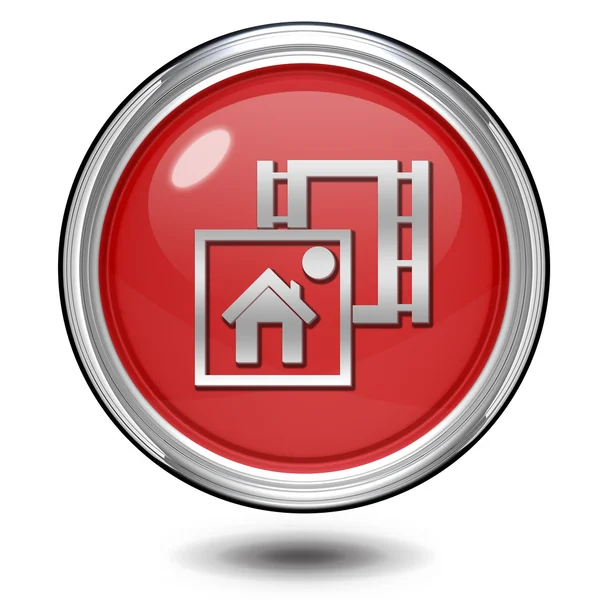 Media circular icon on white background — Stock Photo, Image
