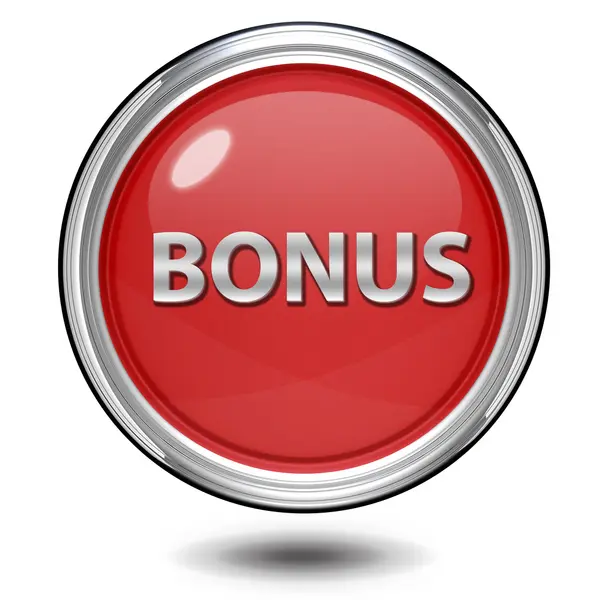 Bonus circular icon on white background — Stock Photo, Image