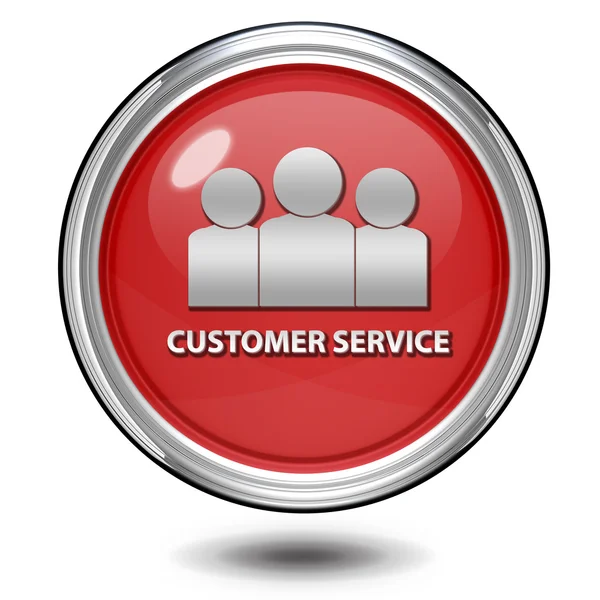 Customer service cirkulär ikonen på vit bakgrund — Stockfoto