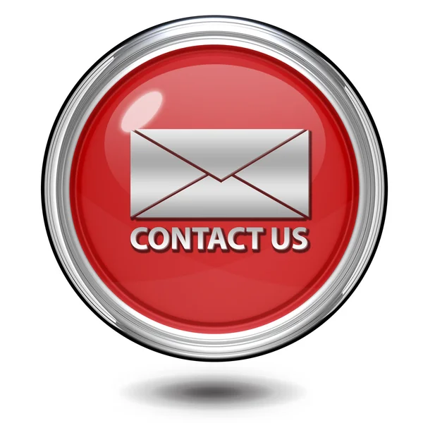 Contact us circular icon on white background — Stock Photo, Image