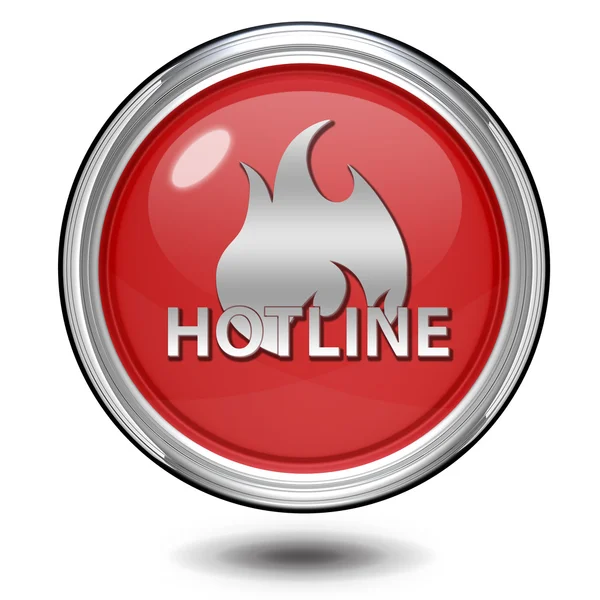 Rundschreiben der Hotline auf weißem Hintergrund — Stockfoto
