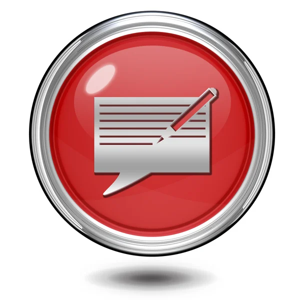 New message circular icon on white background — Stock Photo, Image