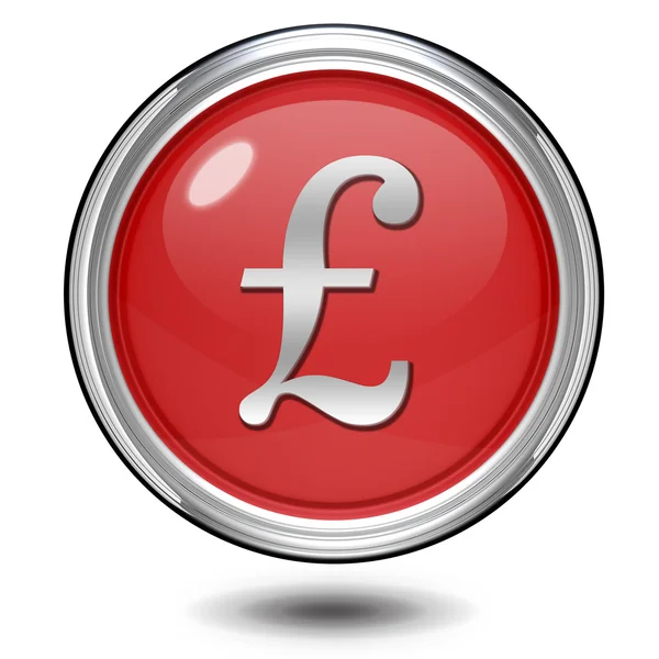 Pound circular icon on white background — Stock Photo, Image