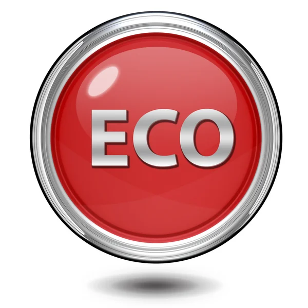 Eco okrągła ikona na białym tle — Zdjęcie stockowe
