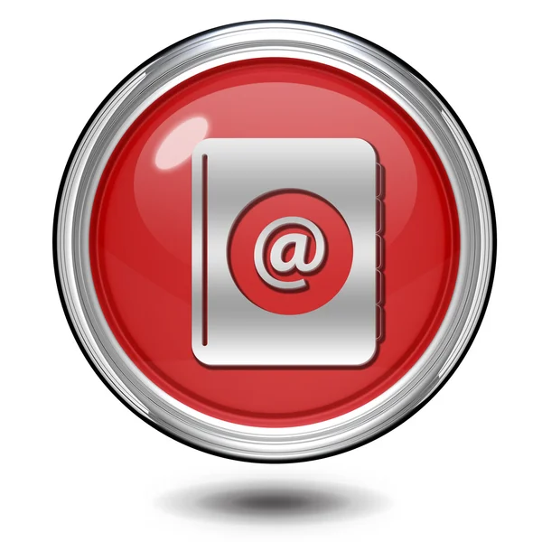 Email circular icon on white background — Stock Photo, Image