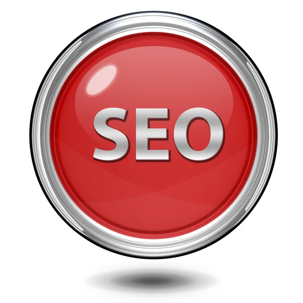 Icono circular Seo sobre fondo blanco — Foto de Stock