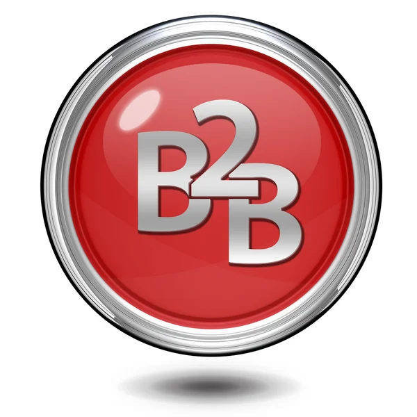 B2B circular icon on white background — Stock Photo, Image