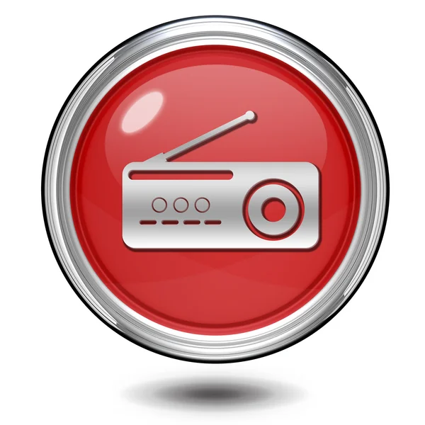 Icono circular de radio sobre fondo blanco —  Fotos de Stock